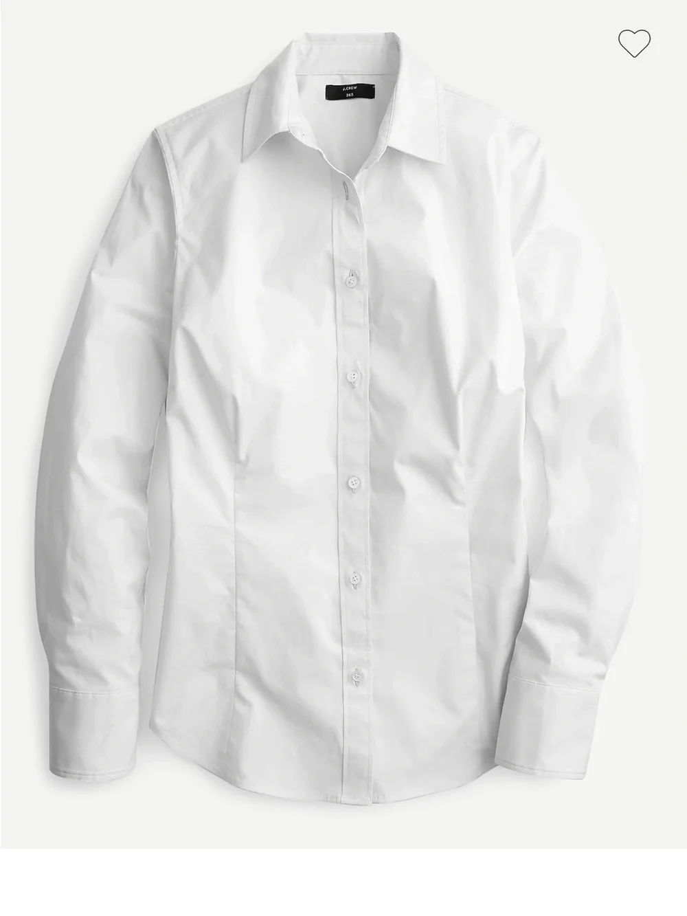 J. Crew White Button-Up Shirt - Classic Slim/Curvy Collection